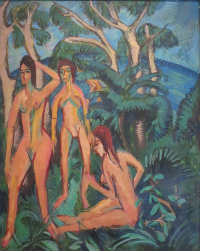 Bañistas bajo los árboles de Ernst Ludwig Kirchner